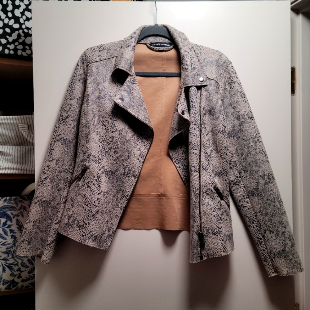Faux snakeskin jacket